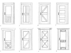Проработка фасадов дверей для дома из клееного бруса