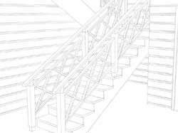 Эскиз лестницы (вид 2)